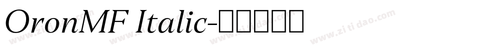 OronMF Italic字体转换